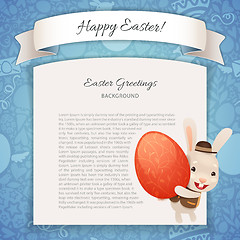 Image showing Happy Easter Poster With Banny