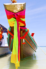 Image showing prow thailand  in  kho tao    pirogue  south china sea 