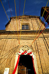 Image showing rose window  italy  lombardy     in  the samarate  old    