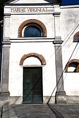 Image showing  italy  lombardy     in  the caiello old   church  closed brick 