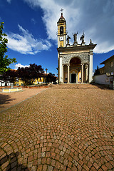 Image showing  italy   cairate varese  the old wall terrace church watch bell 