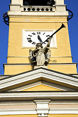 Image showing   cislago old abstract    italy   the   wall  and  trumpet 