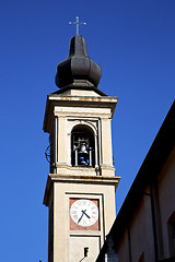 Image showing casorate sempione old   tower bell sunny day 