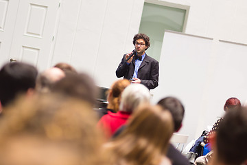 Image showing Speaker Talking at Business Conference.