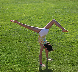 Image showing Girl exercising