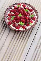 Image showing tart with raspberries