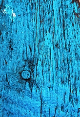 Image showing texture of the old board blue color