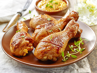 Image showing grilled chicken legs