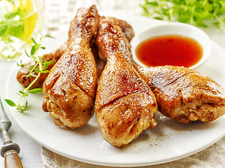 Image showing grilled chicken legs