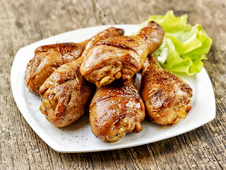 Image showing grilled chicken legs