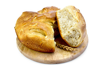 Image showing Buns homemade with spikelet on board