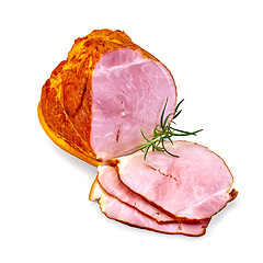 Image showing Ham smoked with rosemary