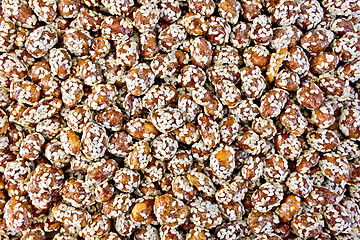 Image showing Peanuts in caramel with sesame texture