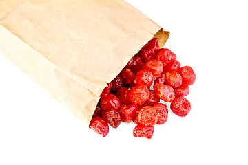 Image showing Candied cherry in paper bag
