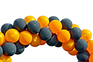 Image showing Balloons black and orange