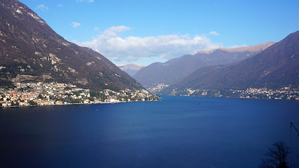 Image showing Lake Como and Menaggio town on shore.