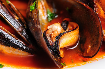 Image showing Mussels in italian rustic style