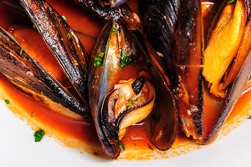 Image showing Mussels in italian rustic style