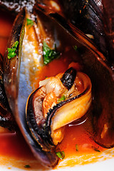 Image showing Mussels in italian rustic style