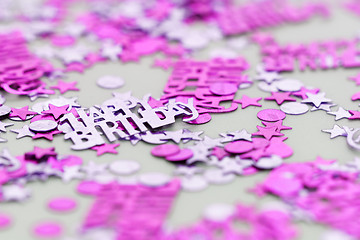 Image showing Happy birthday confetti