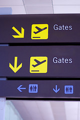 Image showing Sign Panel at Airport