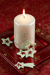 Image showing Christmas candle