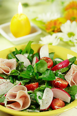 Image showing Fresh spring vegetable salad