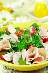Image showing Fresh spring vegetable salad