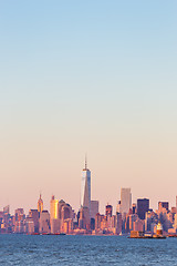 Image showing New York City Manhattan downtown skyline