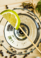 Image showing Cocktail with lemon slice
