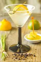 Image showing Cocktail with lemon slice