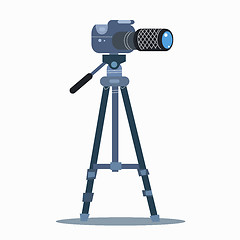 Image showing camera tripod static professional photography