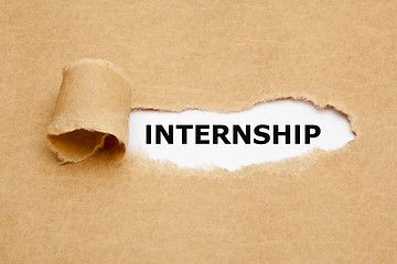 Image showing Internship Torn Paper Concept