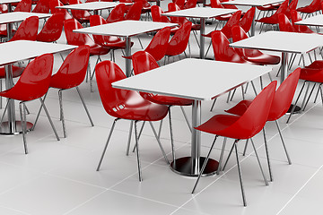 Image showing Empty cafeteria