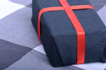 Image showing black gift box, holiday concept