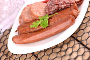 Image showing slices of salame from tuscany