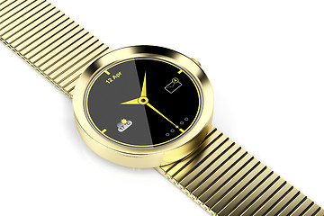 Image showing Gold smart watch