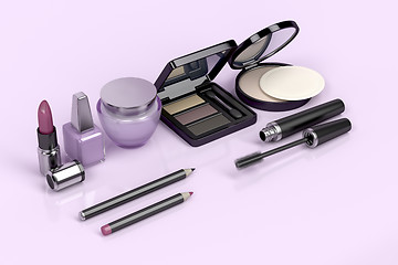 Image showing Makeup and cosmetic products