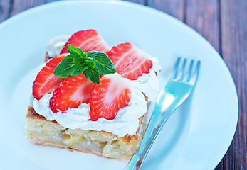 Image showing pie with strawberry