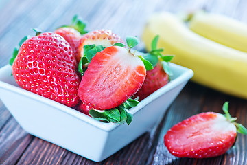 Image showing banana and strawberry