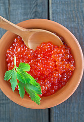 Image showing red caviar