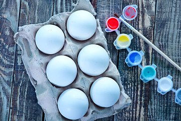 Image showing eggs and paint