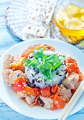 Image showing rice with chicken