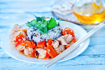 Image showing rice with chicken