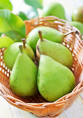 Image showing green pears