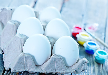 Image showing eggs and paint
