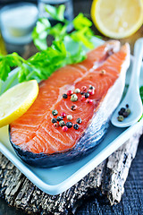 Image showing raw salmon