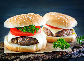 Image showing cheeseburgers