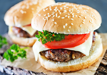 Image showing cheeseburgers