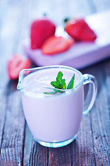 Image showing strawberry yogurt